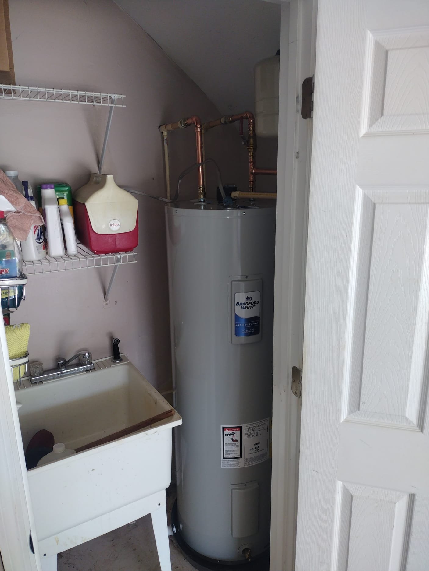 Utility area featuring modern plumbing installations