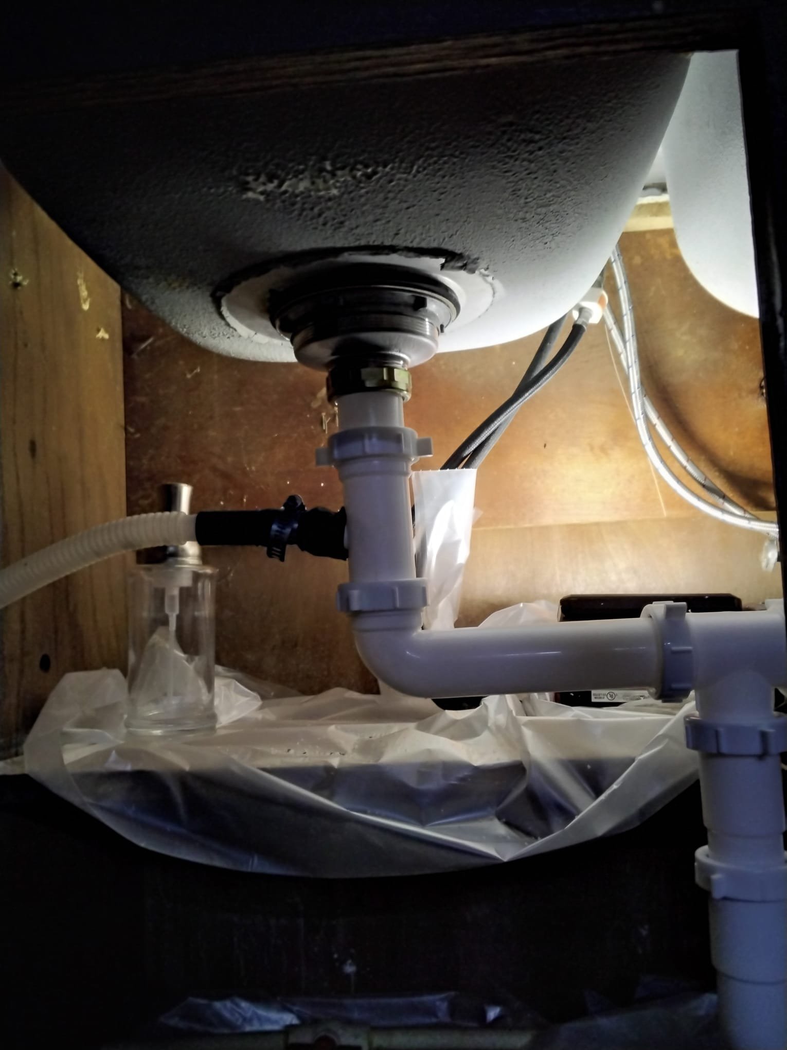 After repair image: new, clean plumbing components installed