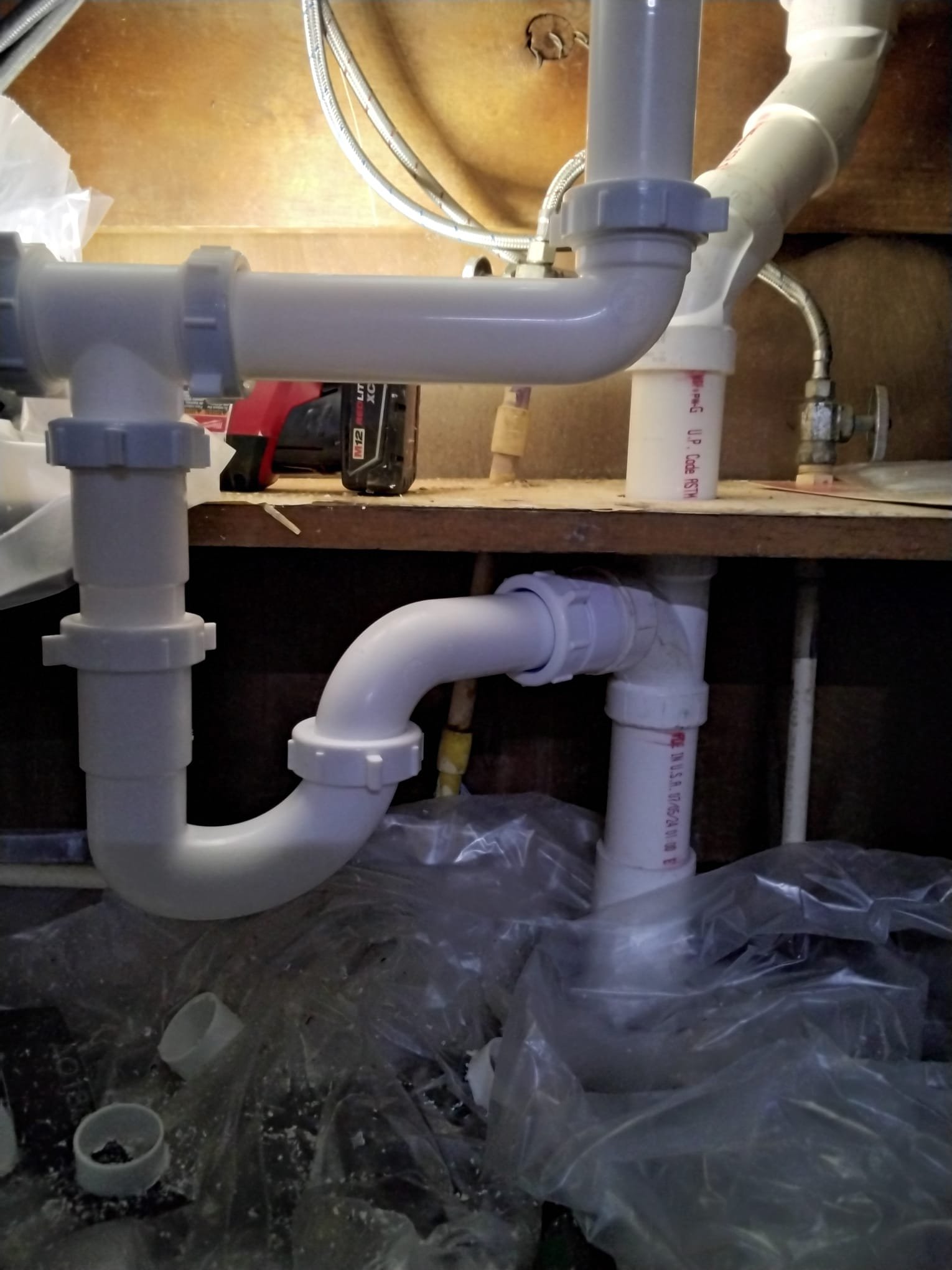 After repair image: modern plumbing installation with secure fittings