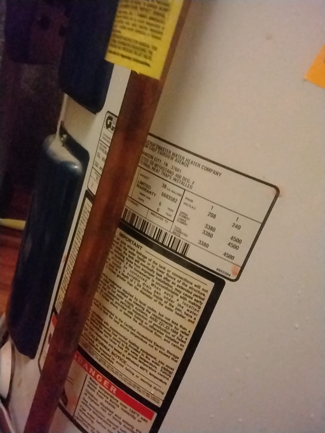 Close-Up of Properly Installed Water Heater