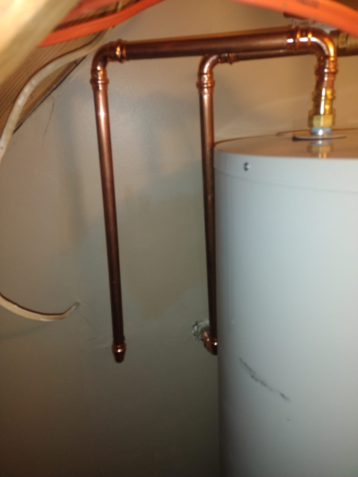 Newly Installed Copper Piping