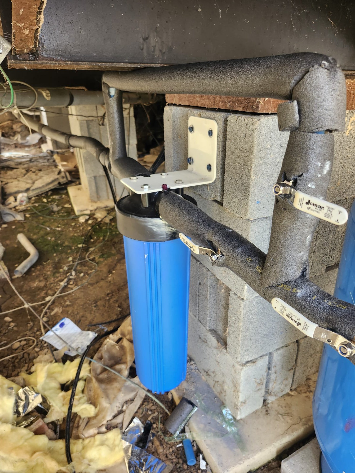 Completed Whole-Home Water Filtration System