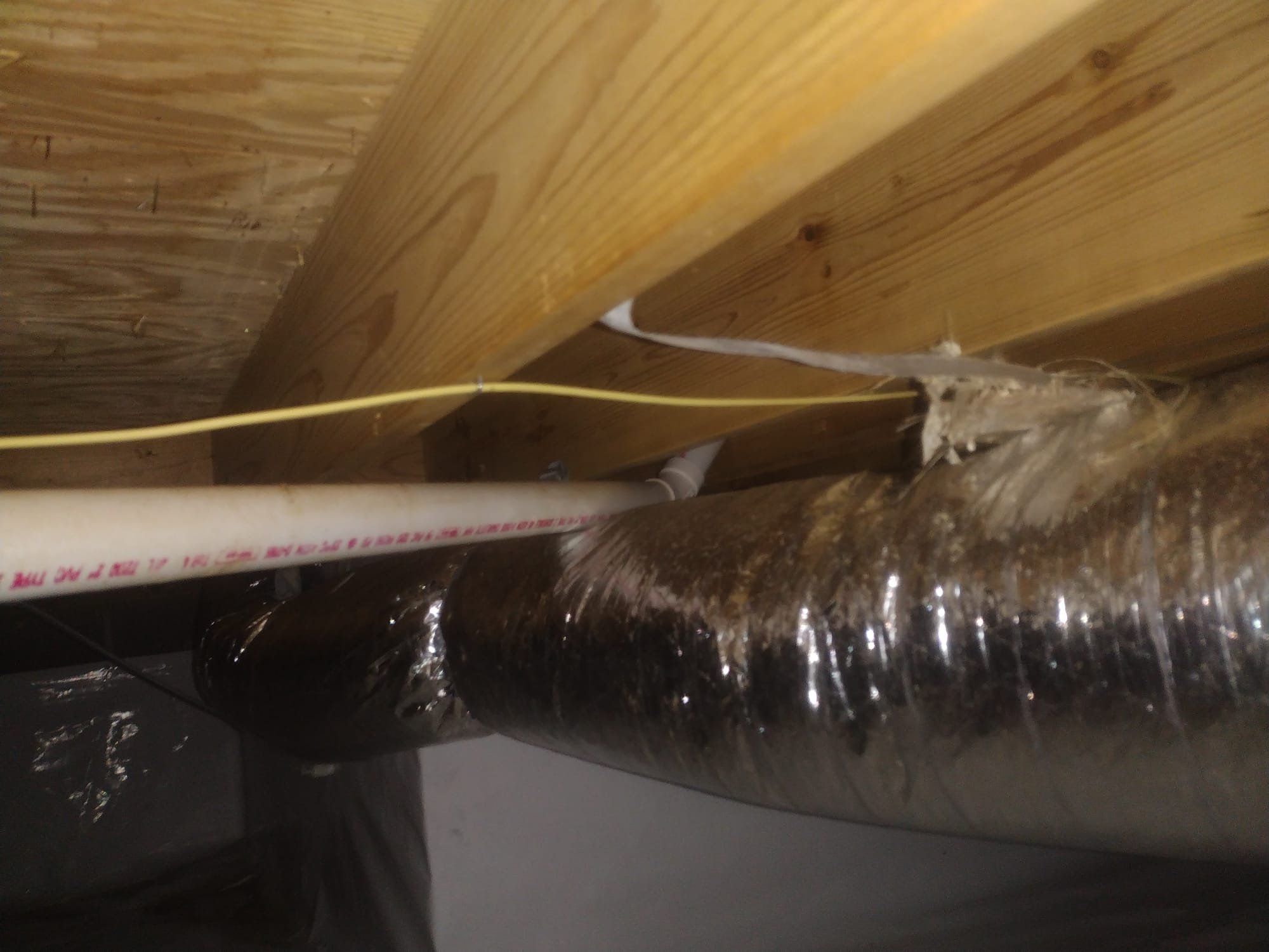 Clean PVC pipe in good condition before further work