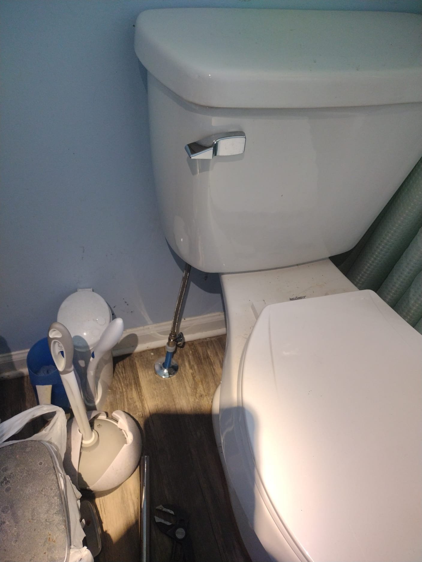 New toilet supply line and shut-off valve installation