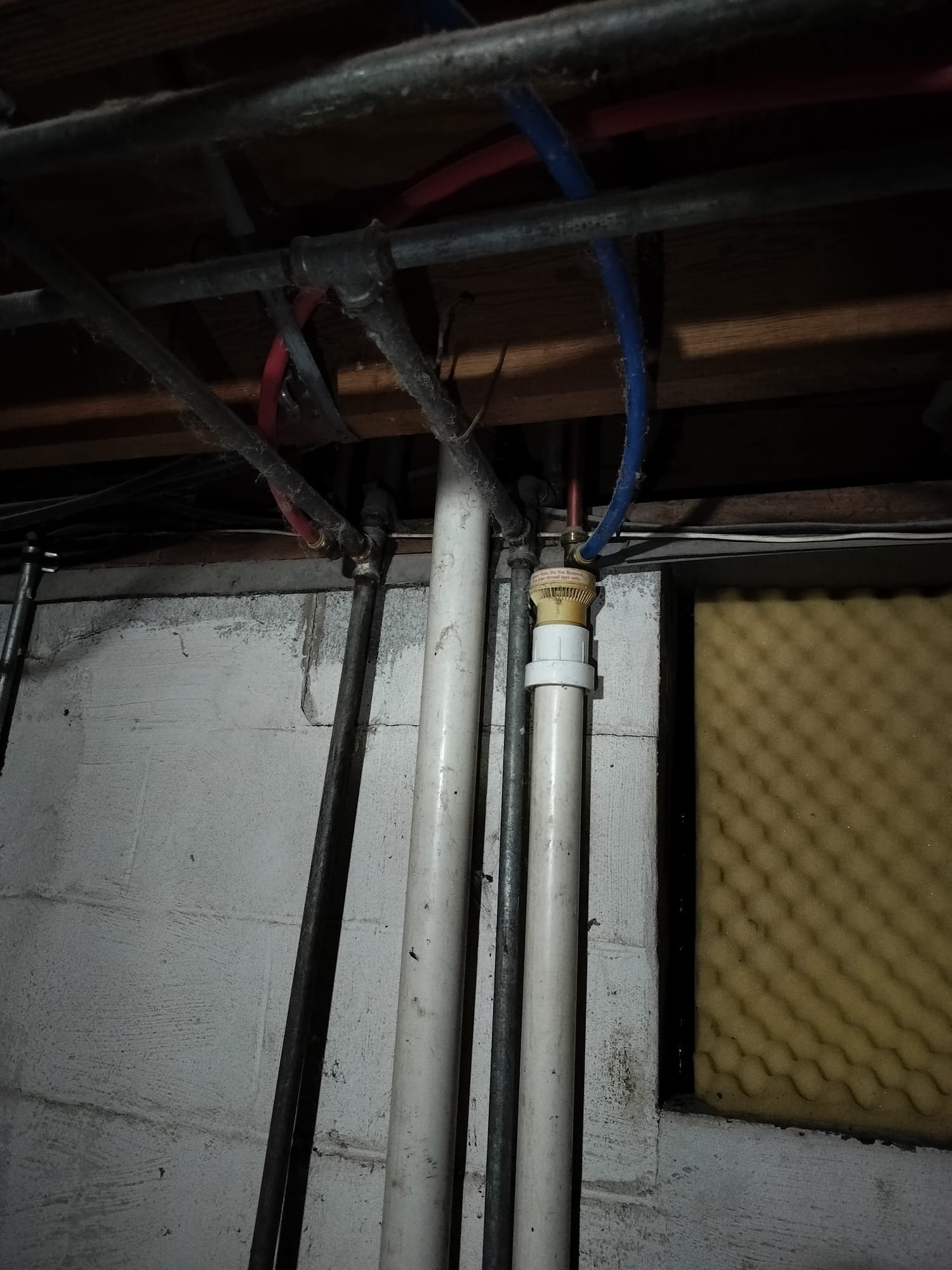 New PVC and PEX pipes after repair