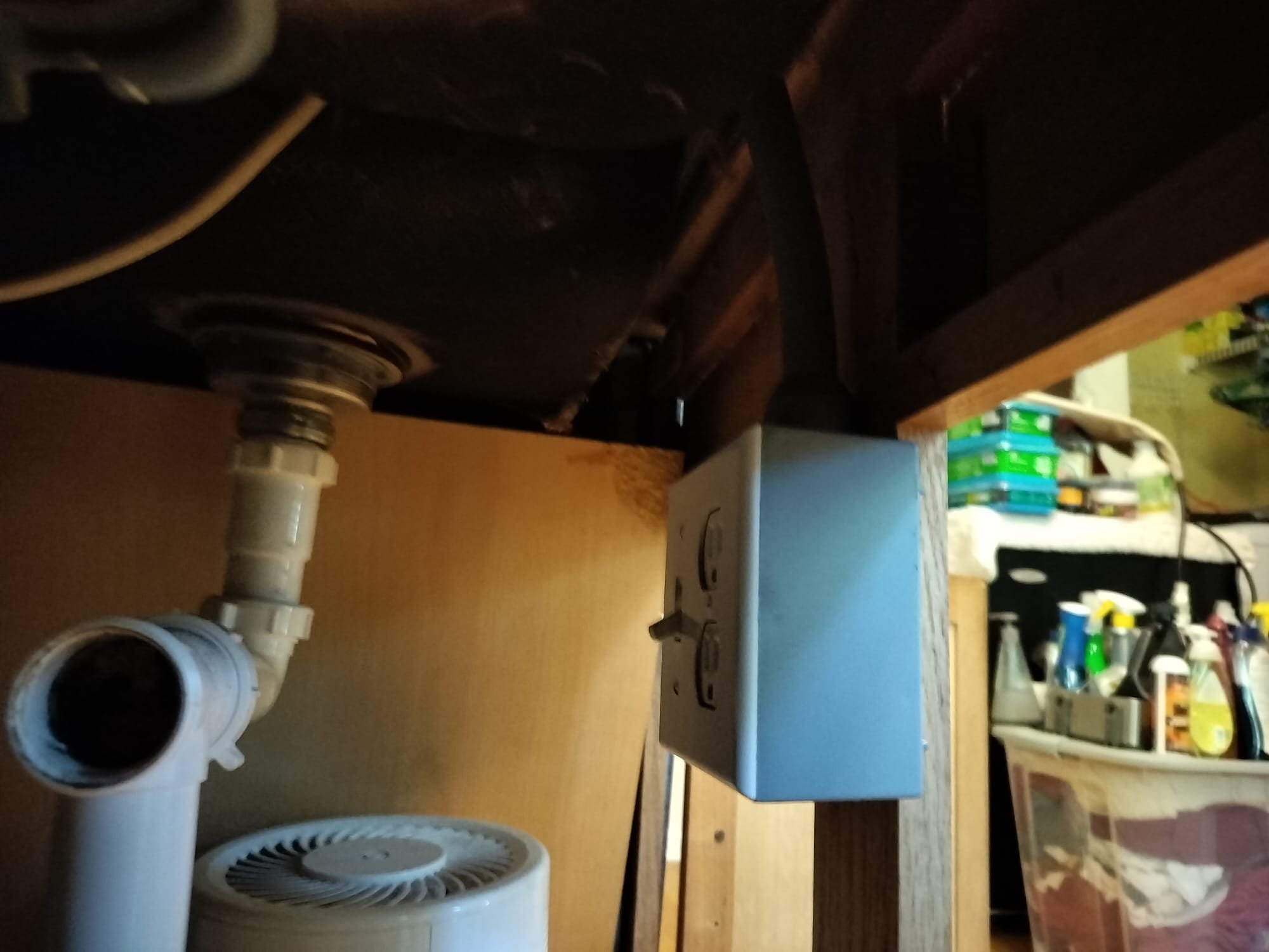 Under-Sink Plumbing After Installation