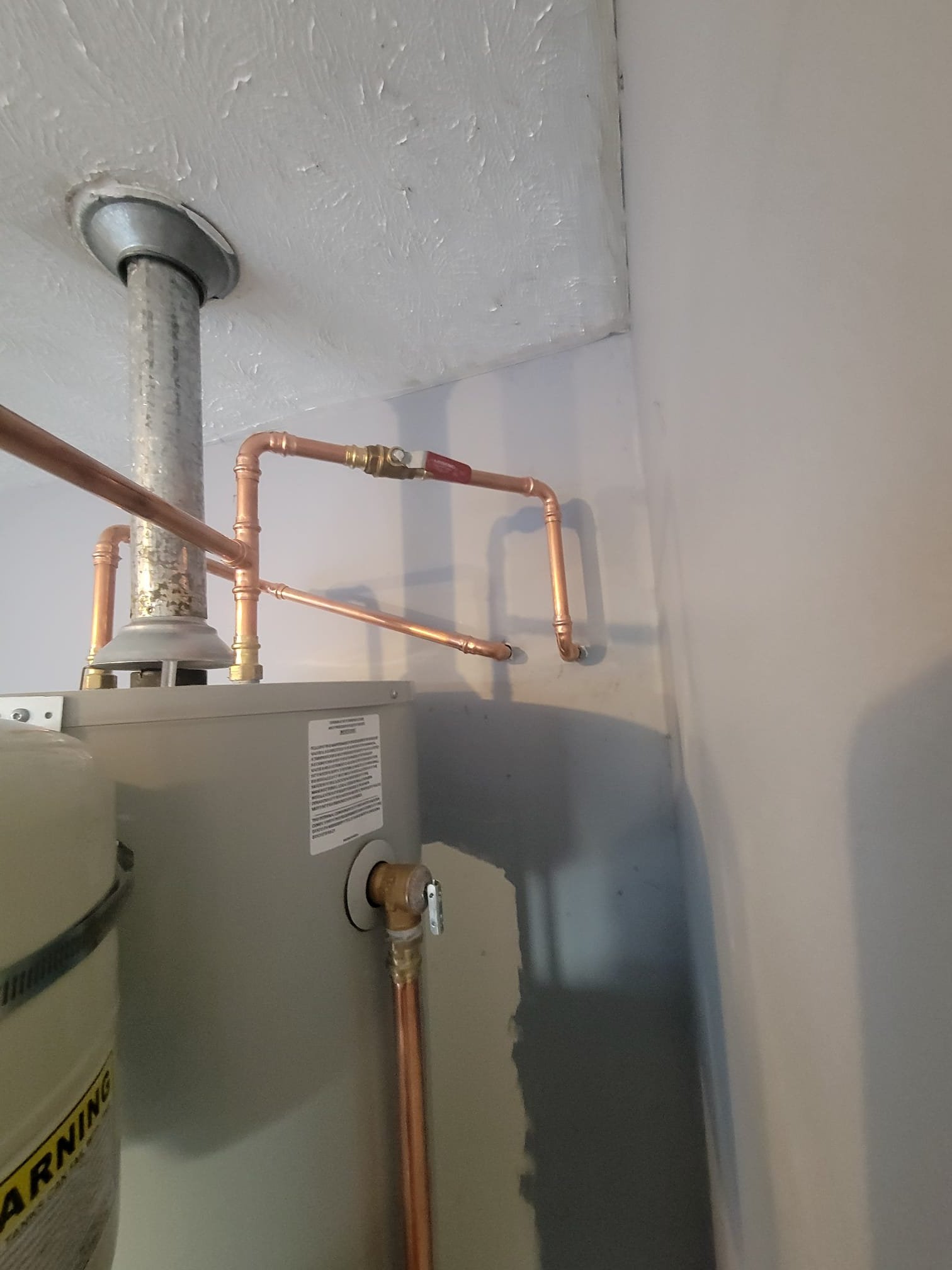 Copper Piping and Ball Valve