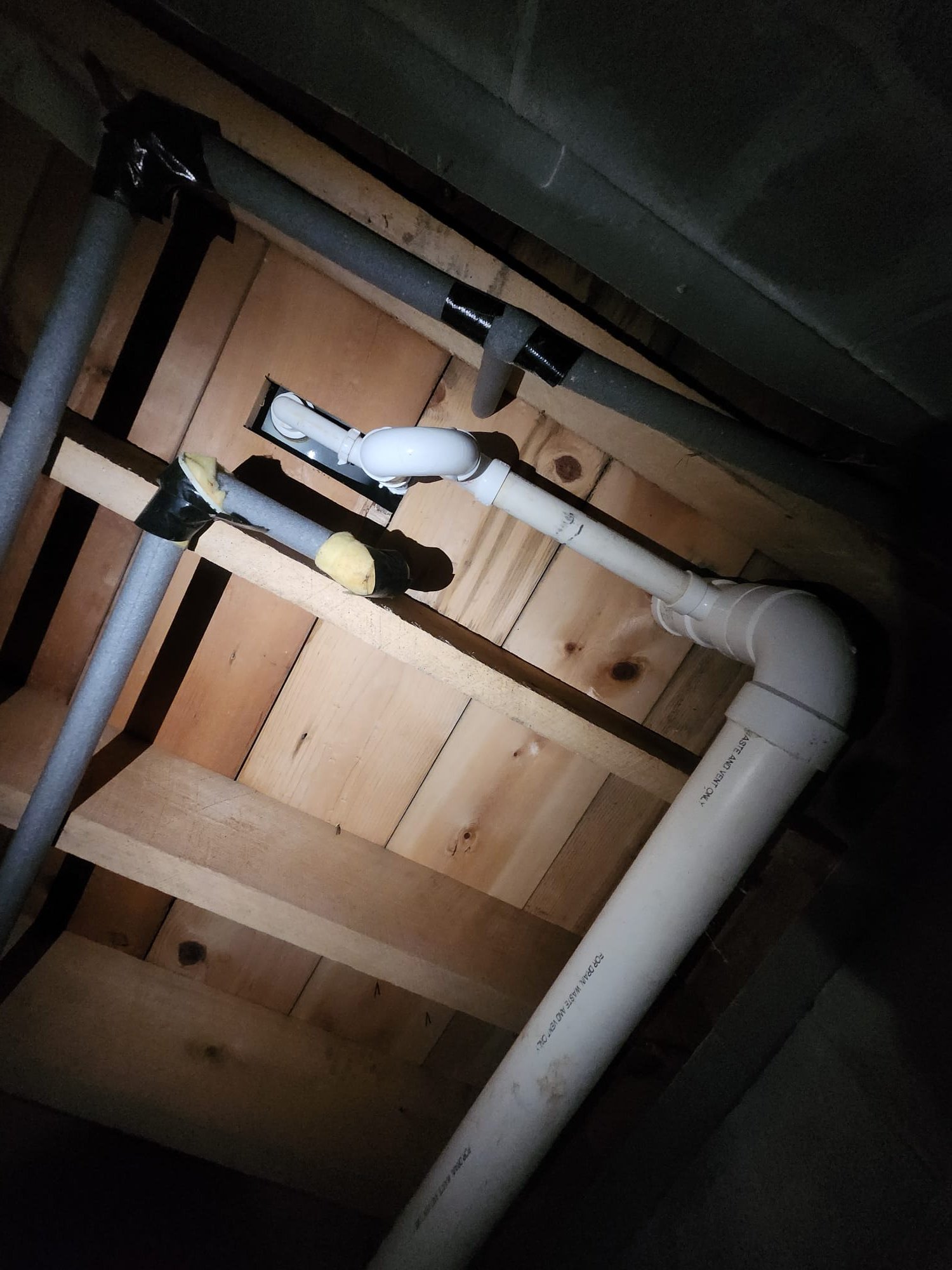 Close-Up of Fresh PVC Connections