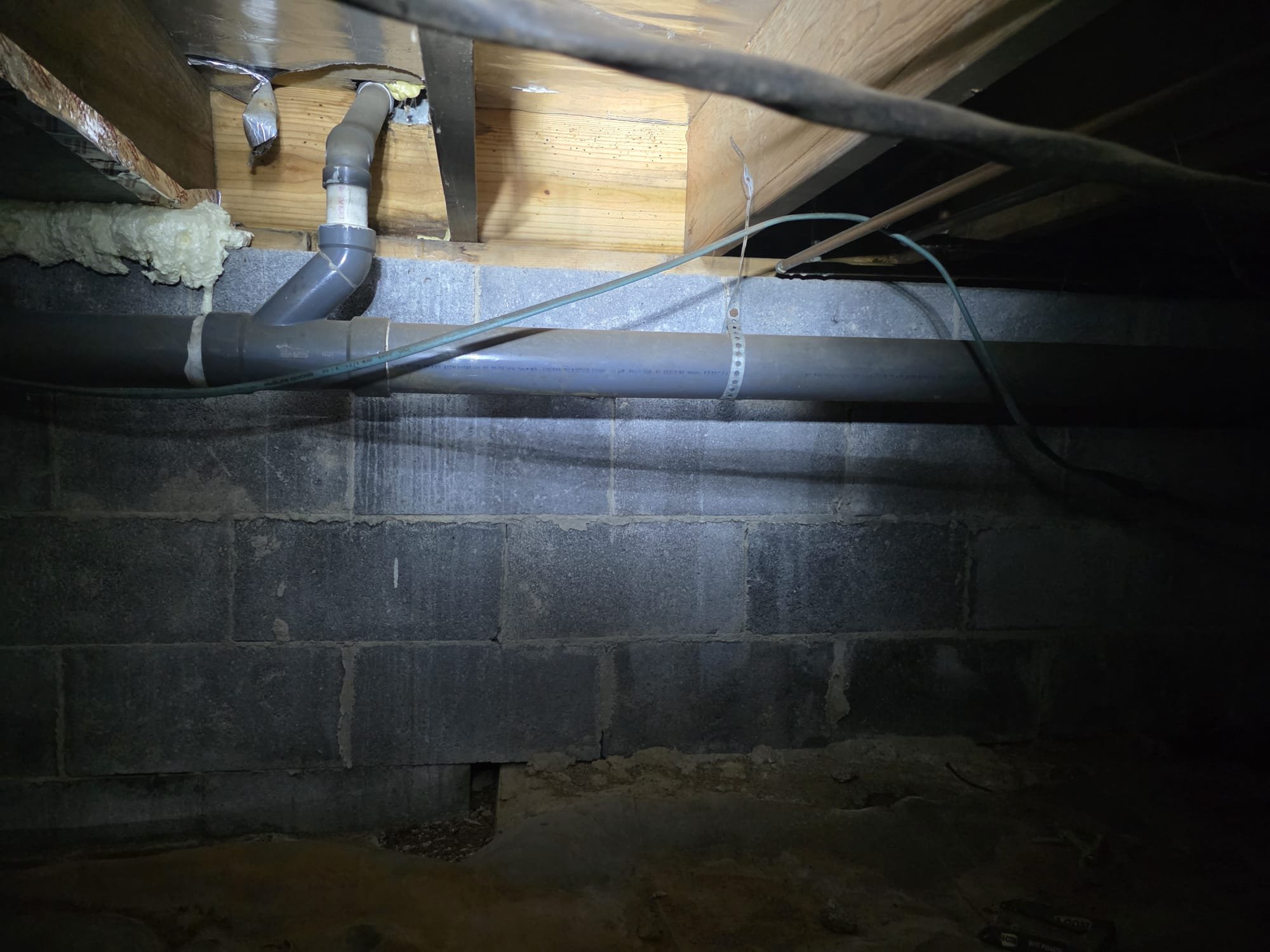 New PVC Drain Installation