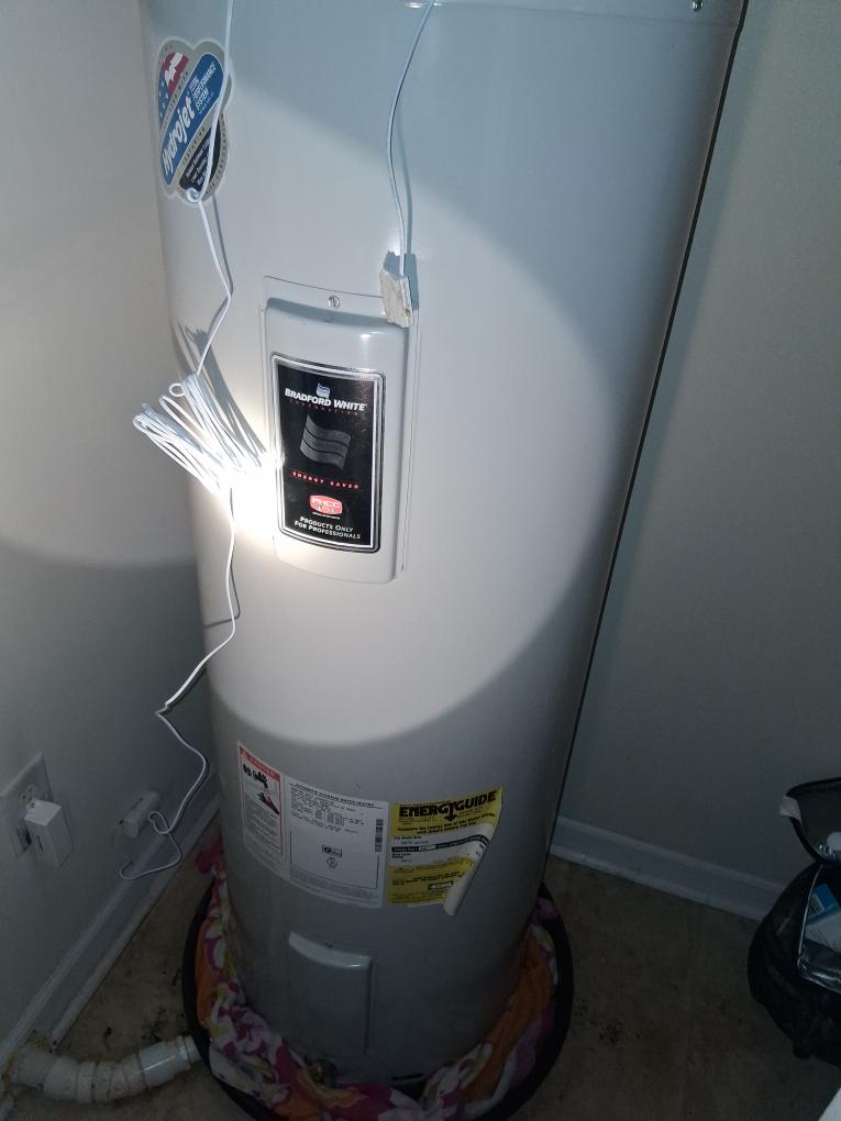 New Bradford White Water Heater in Utility Closet