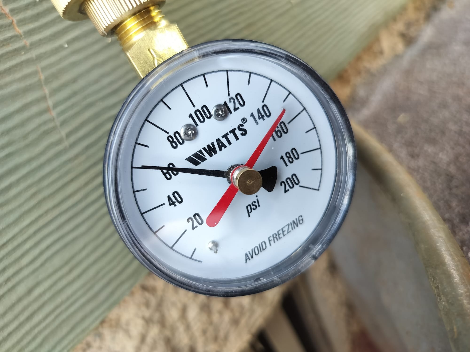 A water pressure check showing the home’s system is within a normal range.